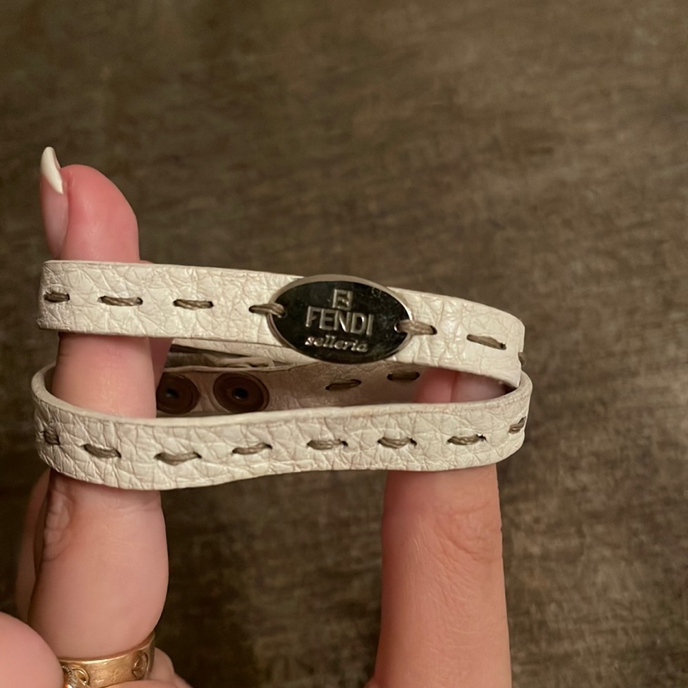 Fendi Leather Wrap Bracelet. Worn twice!